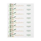 Bande Pour Adresse De Retour Holly Wreath Joyeux Noël (Feuille)