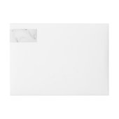 Bande Pour Adresse De Retour Image élégante en marbre blanc (Devant)