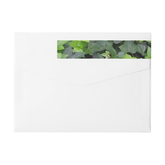 Bande Pour Adresse De Retour Impression botanique verte Ivy (Dos)