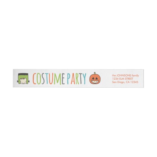 Bande Pour Adresse De Retour Invitation de partie de costume de Halloween (Individuel)