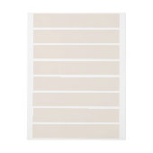 Bande Pour Adresse De Retour Ivoire beige crème solide (Feuille)