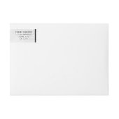 Bande Pour Adresse De Retour Journal unique Noël noir et blanc (Devant)