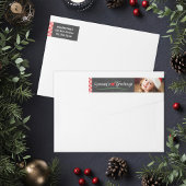 Bande Pour Adresse De Retour Joyeuses Fêtes Chalkboard Photo Retourner Adresse