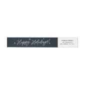 Bande Pour Adresse De Retour Joyeuses vacances Script Starry Night (Individuel)