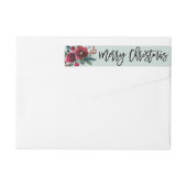 Bande Pour Adresse De Retour Joyeux Noël Floral (Dos)