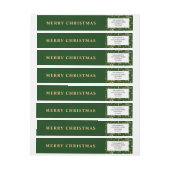 Bande Pour Adresse De Retour Joyeux Noël or vert simple moderne (Feuille)