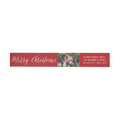 Bande Pour Adresse De Retour Joyeux Noël Simple Blanc Script Retourner Adresse (Individuel)