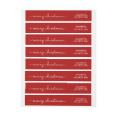Bande Pour Adresse De Retour Joyeux Noël Simple Mains Rouges Enveloppement Lett (Feuille)