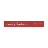 Bande Pour Adresse De Retour Joyeux Noël Simple Mains Rouges Enveloppement Lett (Individuel)