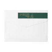 Bande Pour Adresse De Retour Joyeux Noël vert émeraude (Dos)