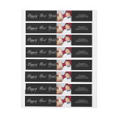 Bande Pour Adresse De Retour Joyeux Nouvel An Simple Script Modern Photo Adress (Feuille)