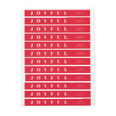 Bande Pour Adresse De Retour Joyeux vacances moderne envelopper autour (Feuille)