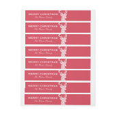 Bande Pour Adresse De Retour Knit d'hiver Noël Reinder (Feuille)