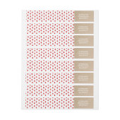 Bande Pour Adresse De Retour Kraft de vacances (Feuille)