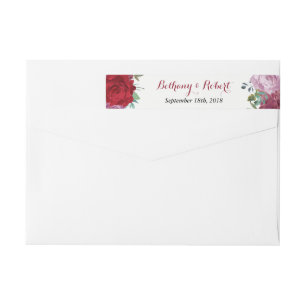 Bande Pour Adresse De Retour La collection de Mariages floraux romantiques