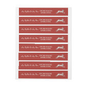 Bande Pour Adresse De Retour Lapin Serene Leaping - Rouge (Feuille)