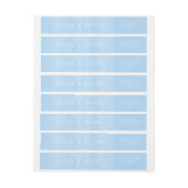 Bande Pour Adresse De Retour Lave-linge bleu ciel (Feuille)