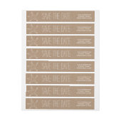 Bande Pour Adresse De Retour Les étoiles de mer rustiques de papier Brown de (Feuille)