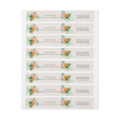 Bande Pour Adresse De Retour Littoral floral (Feuille)