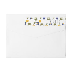 Bande Pour Adresse De Retour Logo de mariage à la verdure florale Ditsy botaniq