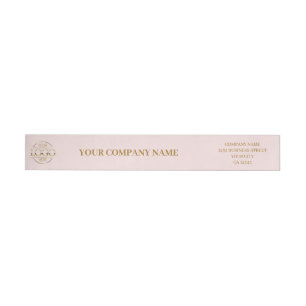 Bande Pour Adresse De Retour Logo d'entreprise élégant et minimal, rose pâle