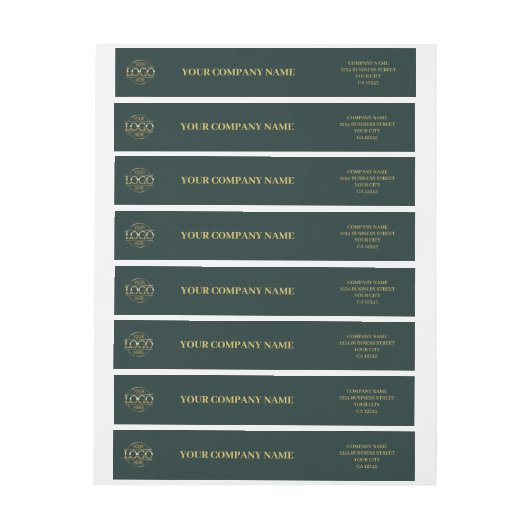 Bande Pour Adresse De Retour Logo d'entreprise simple et foncé (Feuille)