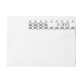 Bande Pour Adresse De Retour Logo Mariage moderne Black Geometrical Diamond (Dos)