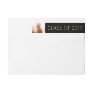 Bande Pour Adresse De Retour L'or de Faux et noircissent la classe de de la