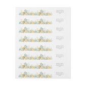 Bande Pour Adresse De Retour luxueux monogramme bleu turquoise envelopper un ma (Feuille)