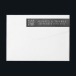 Bande Pour Adresse De Retour Mangez, buvez et soyez marié Tableau noir Étiquett<br><div class="desc">Mangez,  Buvez & Soyez Marié Chalkboard Wedding Labels.</div>