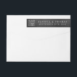 Bande Pour Adresse De Retour Mangez, buvez et soyez marié Tableau noir Étiquett<br><div class="desc">Mangez,  Buvez & Soyez Marié Chalkboard Wedding Labels.</div>