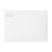 Bande Pour Adresse De Retour Manuscrit d'or d'acclamations (Devant)