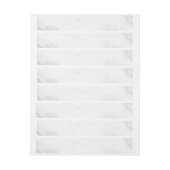 Bande Pour Adresse De Retour Marbre Blanc  (Feuille)