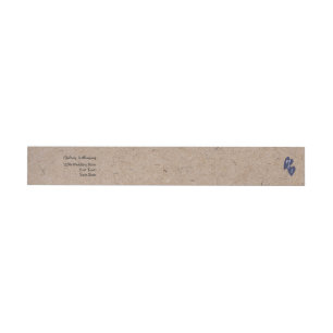 Bande Pour Adresse De Retour Mariage Champêtre   Adresse de Retour Monogramme K