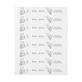 Bande Pour Adresse De Retour Mariage Champs Lavender (Feuille)