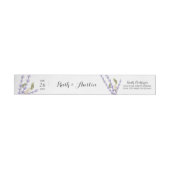 Bande Pour Adresse De Retour Mariage Champs Lavender (Individuel)