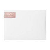 Bande Pour Adresse De Retour Mariage Chic Rose Gold Foil (Devant)
