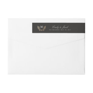 Bande Pour Adresse De Retour Mariage de fleurs de récolte