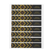 Bande Pour Adresse De Retour Mariage de Gatsby Gold 2020 (Feuille)
