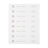 Bande Pour Adresse De Retour Mariage de l'aquarelle de printemps (Feuille)