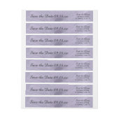 Bande Pour Adresse De Retour Mariage de marguerite teintée violet pâle Enregist (Feuille)
