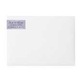 Bande Pour Adresse De Retour Mariage de marguerite teintée violet pâle Enregist (Devant)