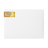 Bande Pour Adresse De Retour Mariage de tournesol de fin d'été de brun jaune (Devant)