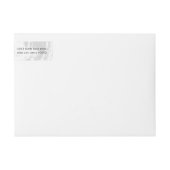 Bande Pour Adresse De Retour Mariage d'hiver blanc à grain de bois rustique cla (Devant)