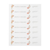 Bande Pour Adresse De Retour Mariage du jardin floral (Feuille)