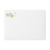 Bande Pour Adresse De Retour Mariage Enregistrer La Date Gold Foil Parties scin (Devant)