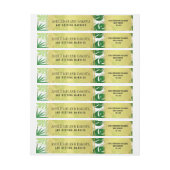 Bande Pour Adresse De Retour Mariage | Exotic Green Feuilles tropicaux (Feuille)