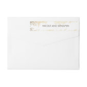 Bande Pour Adresse De Retour Mariage Feuille Gold Laurel (Dos)