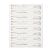 Bande Pour Adresse De Retour Mariage Feuille Gold Laurel (Feuille)
