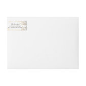 Bande Pour Adresse De Retour Mariage Feuille Gold Laurel (Devant)